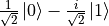 \frac{1}{\sqrt{2}} \ket{0} - \frac{i}{\sqrt{2}} \ket{1}